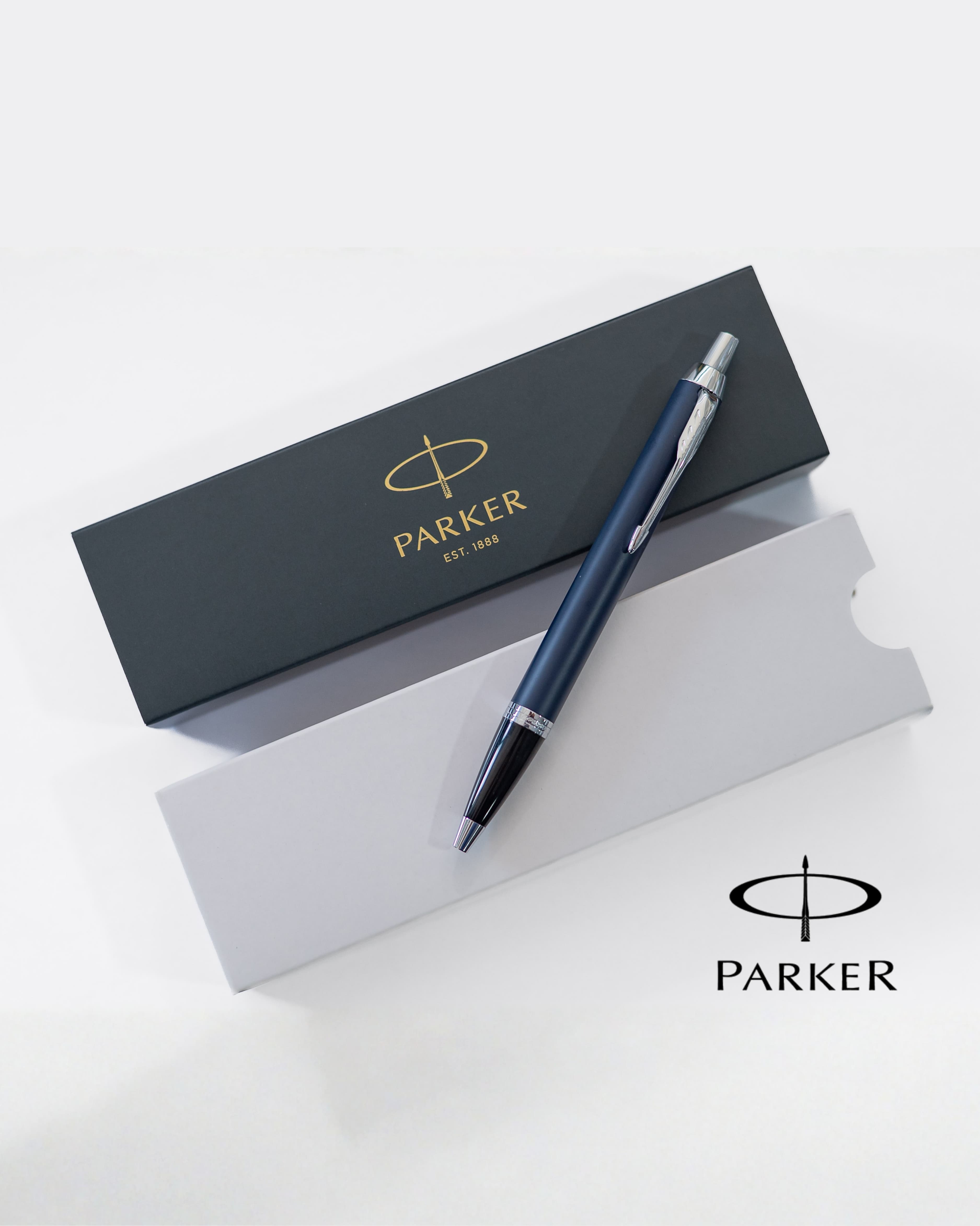 Parker IM Blue Chrome Trim Ballpoint Pen — photo 2
