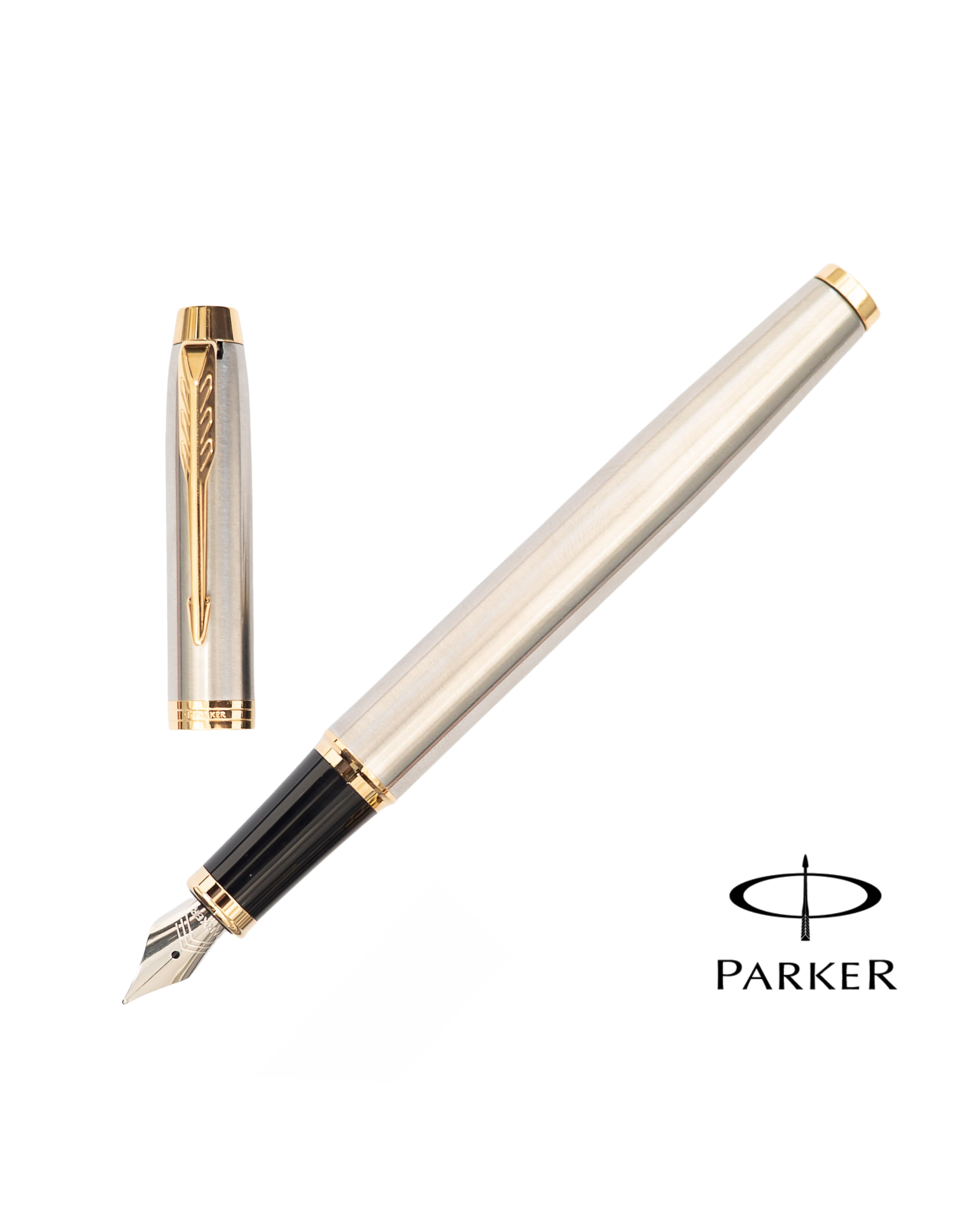 Parker IM Brush Metal Gold Trim Fountain Pen — photo 1