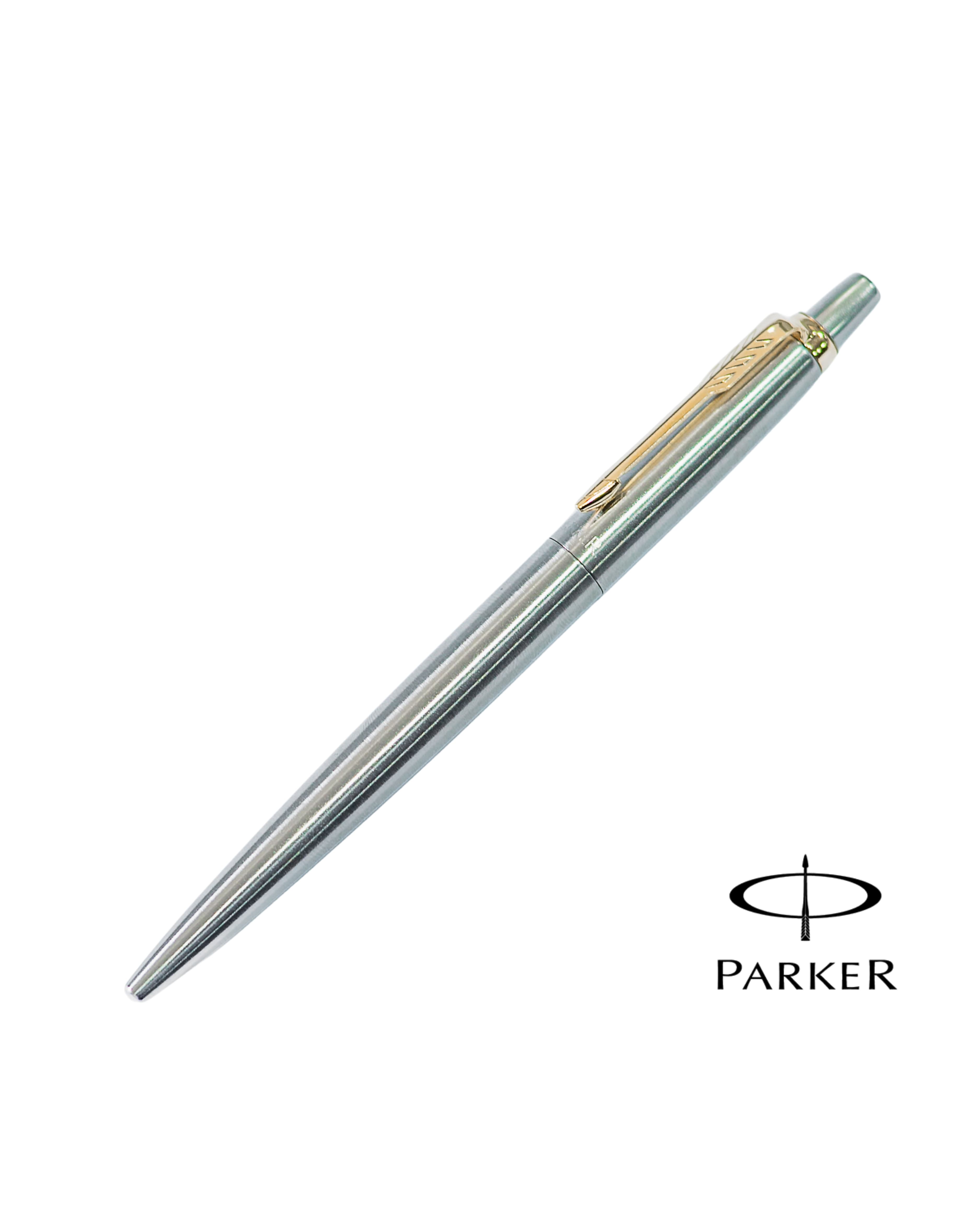Parker JOTTER Steel Gold Trim Ballpoint Pen — photo 1