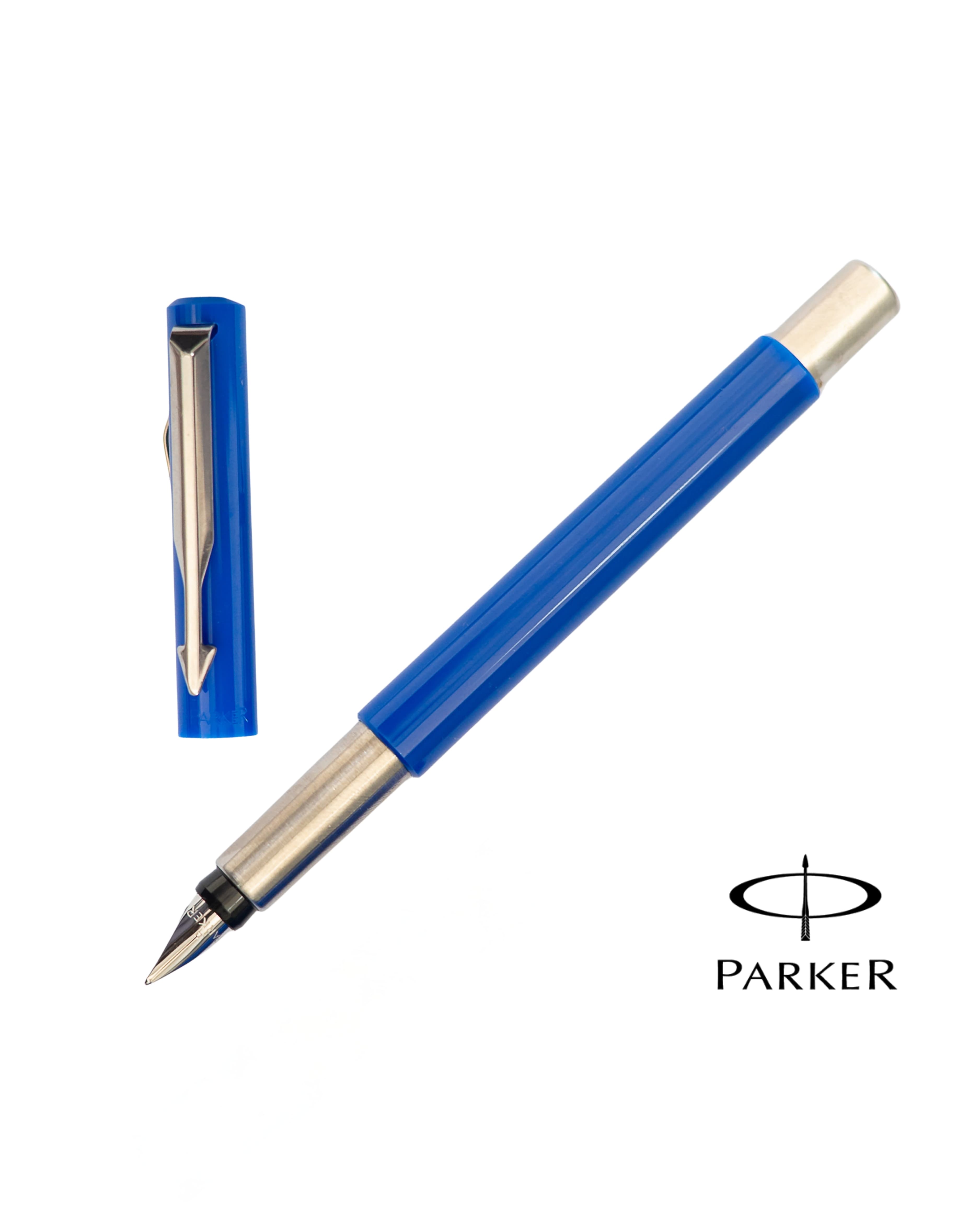Parker VECTOR Chrome Trim Blue Fountain Pen — photo 1