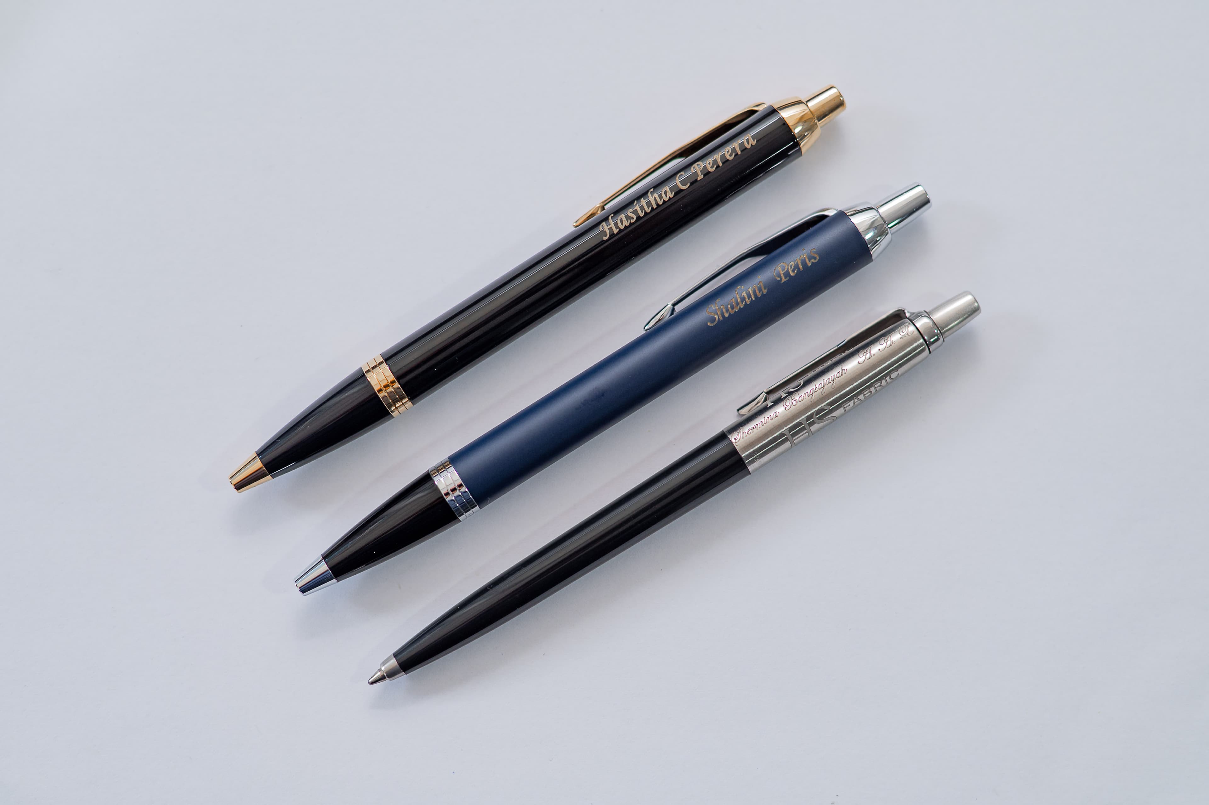 Engraved pen sample — Cap engraving