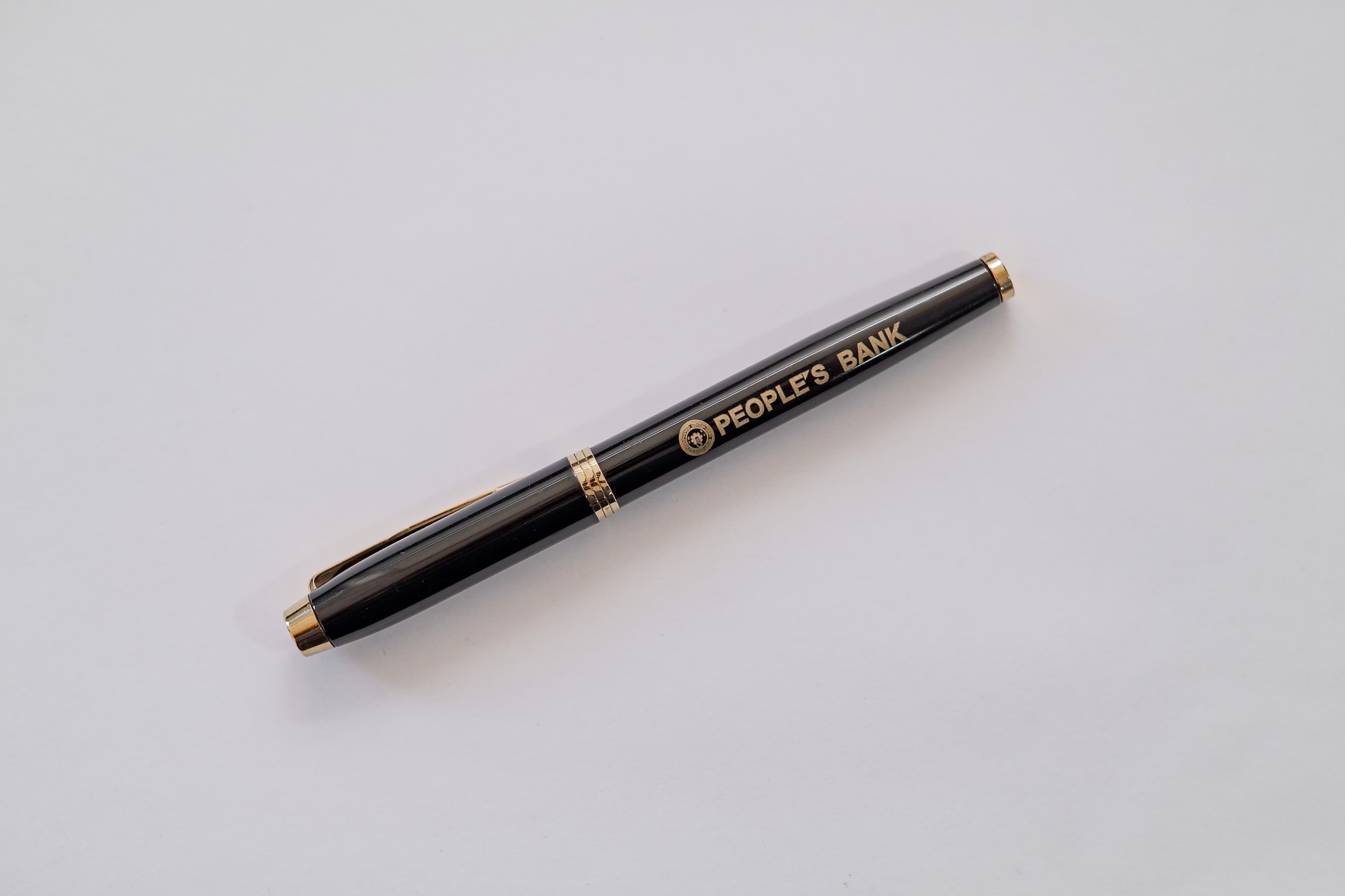 Engraved pen sample — PEOPLE'S BANK