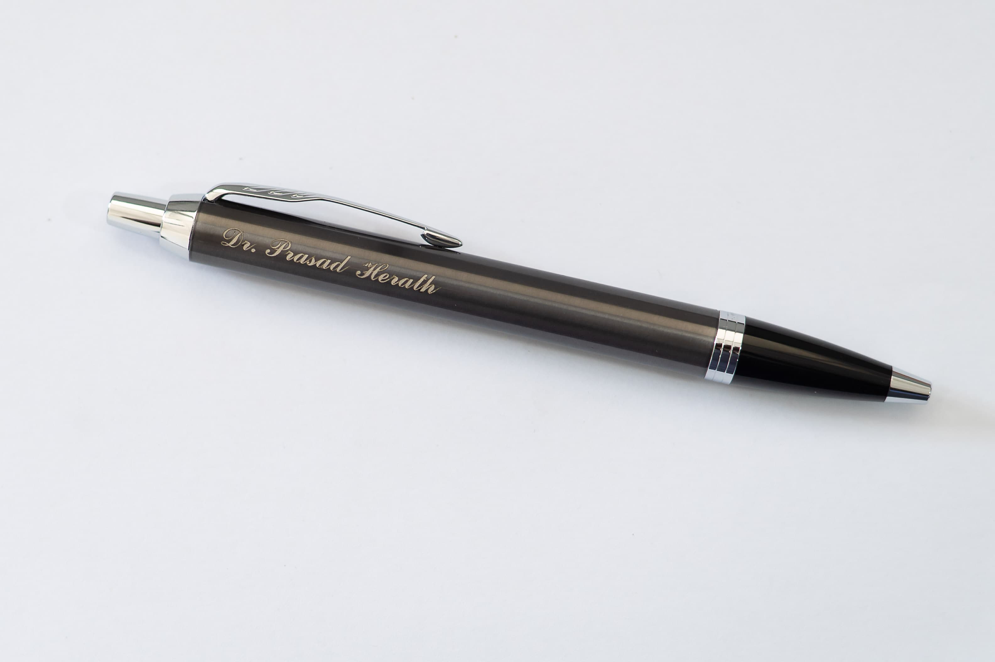 Engraved pen sample — Dr. Prasad Herath